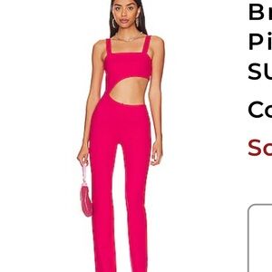 Revolve Pink Cutout Jumpsuit